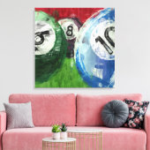 ビリヤード抽象芸術 キャンバスプリント (インサイチュ (リビング))