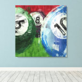 ビリヤード抽象芸術 キャンバスプリント (インサイチュ (ウッドフロア))