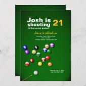 ビリヤード招待状 招待状 (正面/裏面)