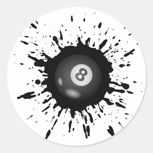 ビリヤード爆発 ラウンドシール (正面)