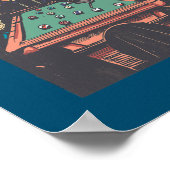 ビリヤード獅子大きな猫タイガープールゲーム ポスター (角)