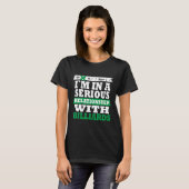 ビリヤード私の真剣な人間関係 おもしろい Tシャツ (正面フル)