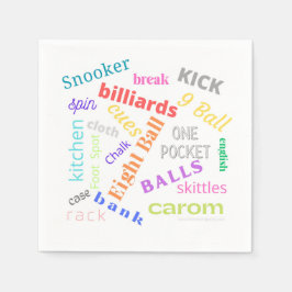 ビリヤード紙ナプキン スタンダードカクテルナプキン