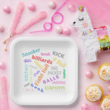 ビリヤード紙プレート