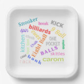 ビリヤード紙プレート ペーパープレート (正面)