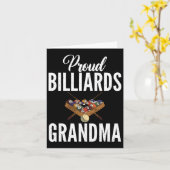 ビリヤード誇りを持ったグランマプールビリヤードおばあちゃん カード (黄色い花)
