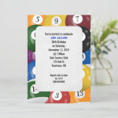 ビリヤード誕生日パーティーテーマ 招待状 (スタンド正面)