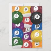 ビリヤード誕生日パーティーテーマ 招待状 (裏面)