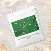 ビリヤード誕生日パーティープールキュー フェイバーバッグ (クリップ留めされた状態)