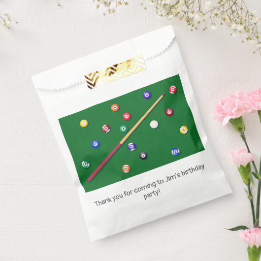 ビリヤード誕生日パーティープールキュー フェイバーバッグ (封をした状態)