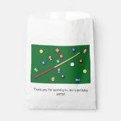 ビリヤード誕生日パーティープールキュー フェイバーバッグ (正面)