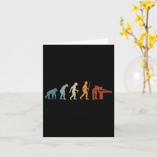 ビリヤード進化ビリヤード選手のレトロヴィンテージ カード (黄色い花)