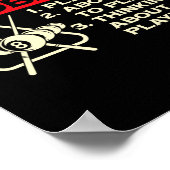 ビリヤード遊ズの考え件かな ポスター (角)