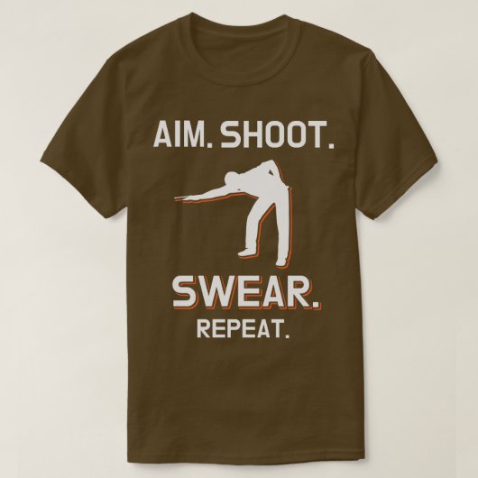 ビリヤード遊ズ・ビリヤード・キュー Tシャツ (デザイン正面)