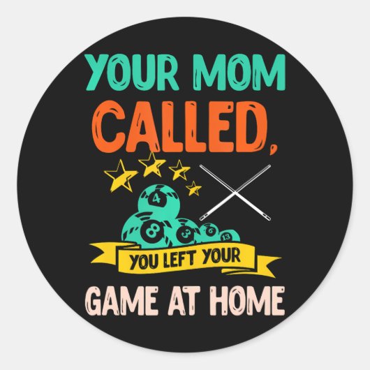 ビリヤード選手のビリヤードビリヤード8 – ボールプール ラウンドシール (正面)