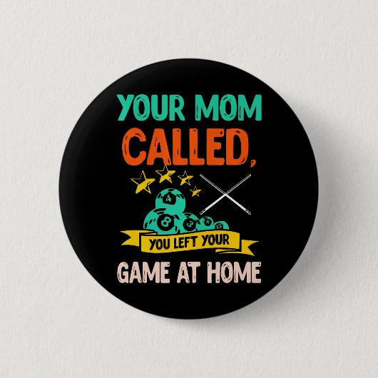 ビリヤード選手のビリヤードビリヤード8 – ボールプール 缶バッジ (正面)