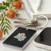 ビリヤード選手プール三角球 キーホルダー (正面右)