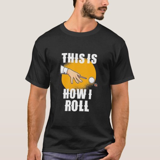ビリヤード選手 |スヌーカー転が Tシャツ (正面)