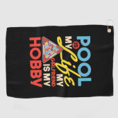 ビリヤード選手 |ビリヤードは私の人生 ゴルフタオル (横)