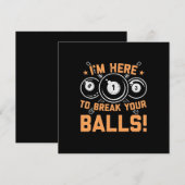 ビリヤード選手 |プール遊に 招待状 (正面/裏面)