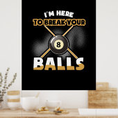 ビリヤード選手 |ボールを壊しに来た ポスター (キッチン)