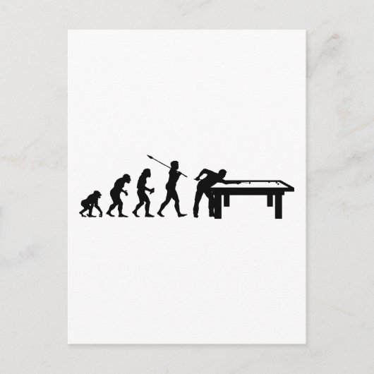 ビリヤード選手 ポストカード (正面)