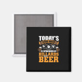 ビリヤード選手 |今日のビリヤードとビール マグネット (正面/裏面)