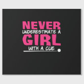 ビリヤード選手 | Pool Billiards Girl With A Cue ラッピングペーパー (フラット)