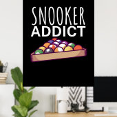 ビリヤード選手 | Snooker Addict ポスター (ホームオフィス)