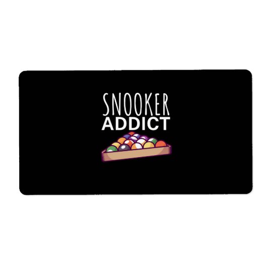 ビリヤード選手 | Snooker Addict ラベル (正面)