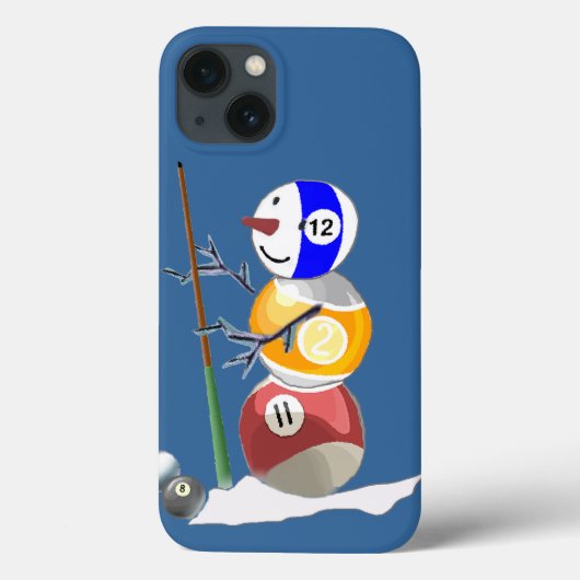 ビリヤード雪だるま Case-Mate iPhoneケース (裏面)