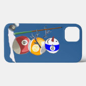 ビリヤード雪だるま Case-Mate iPhoneケース (裏面 (横))