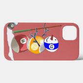 ビリヤード雪だるま Case-Mate iPhoneケース (裏面 (横))