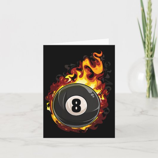 ビリヤード8ボールプレイヤープールビリヤードSnooker Cue カード (正面)