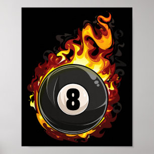 ビリヤード8ボールプレイヤープールビリヤードSnooker Cue ポスター
