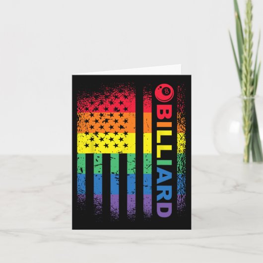 ビリヤード8ボールプールビリヤード米国国旗 – Bil カード (正面)
