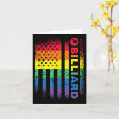 ビリヤード8ボールプールビリヤード米国国旗 – Bil カード (黄色い花)