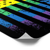 ビリヤード8ボールプールビリヤード米国国旗 – Bil ポスター (角)