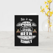 ビリヤード8ボールプールプレイヤー皮肉ノベルティユーモア カード (黄色い花)