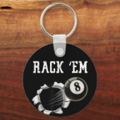 ビリヤード8ボールラックEm キーホルダー (正面)