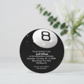 ビリヤード8ボール誕生日招待状 招待状 (スタンド正面)