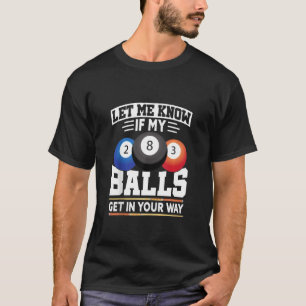 ビリヤード8ボール遊プールテーブルキュースティックスヌッカー Tシャツ
