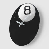 ビリヤード・エイトボール ラージ壁時計 (傾斜)
