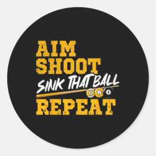 ビリヤード・エイムシュート・シンクThat Ball Repeat Pool 8 B ラウンドシール