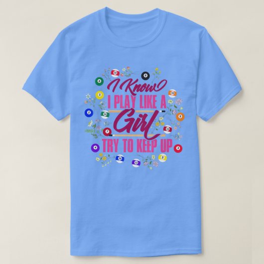 ビリヤード・ガール Tシャツ (デザイン正面)