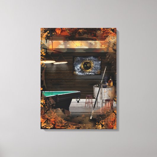 ビリヤード・キュースポーツ キャンバスプリント (正面)