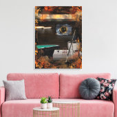 ビリヤード・キュースポーツ キャンバスプリント (インサイチュ (リビング))