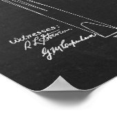 ビリヤード・キューパテントアート#4プールウォールデコール ポスター (角)