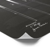 ビリヤード・キュー1879特許芸術 – Chalkboard ポスター (角)