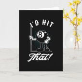 ビリヤード·キュー·スポーツおもしろい8球漫画のプール カード (黄色い花)